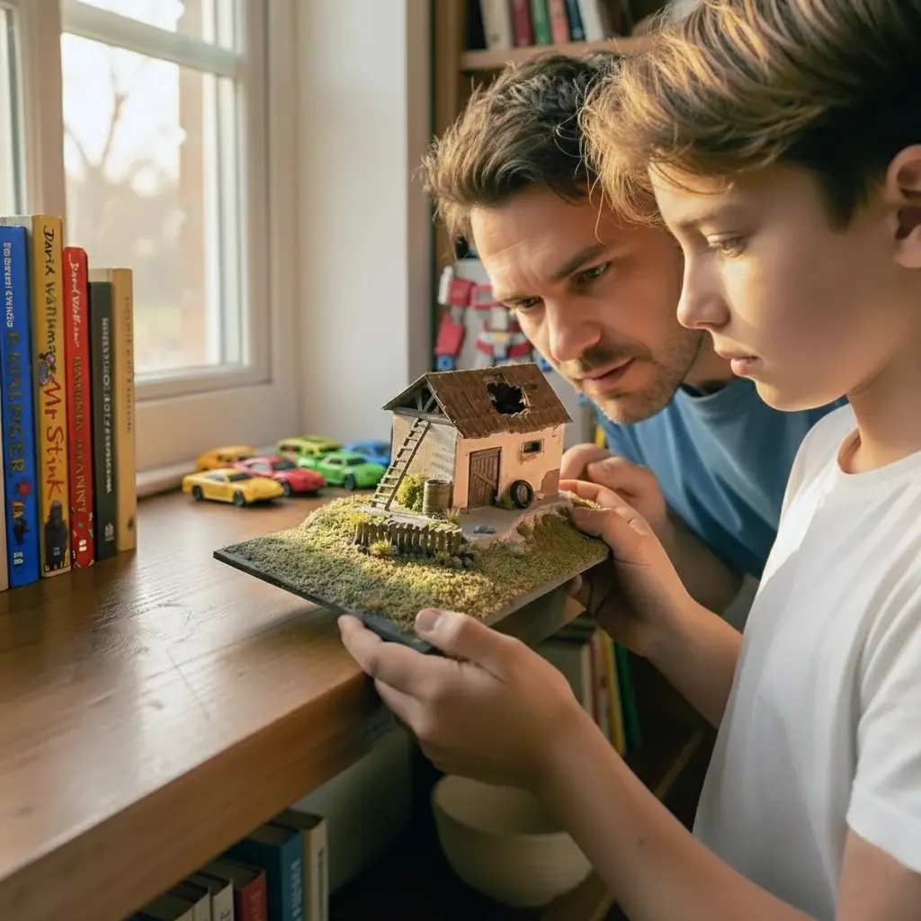 easy model kit for beginners step by step diorama house ruin scene